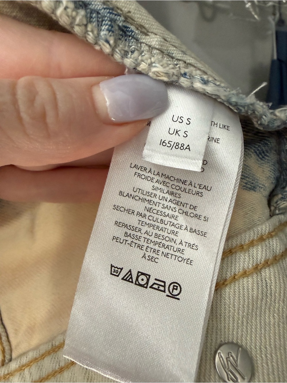 Free People We The Free Rumors Denim Jacket Tie Dye size Small - Picture 3 of 7